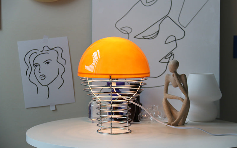 Ornella | Velador de vidrio Estilo Mid-Century
