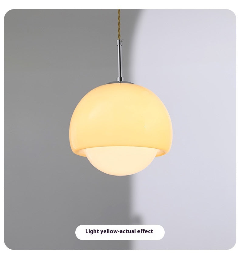 Lámpara Retro Cosmia Colgante | Space Age Naranja & Cromo · Ámbarina