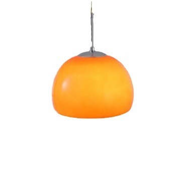 Lámpara Retro Cosmia Colgante | Space Age Naranja & Cromo · Ámbarina