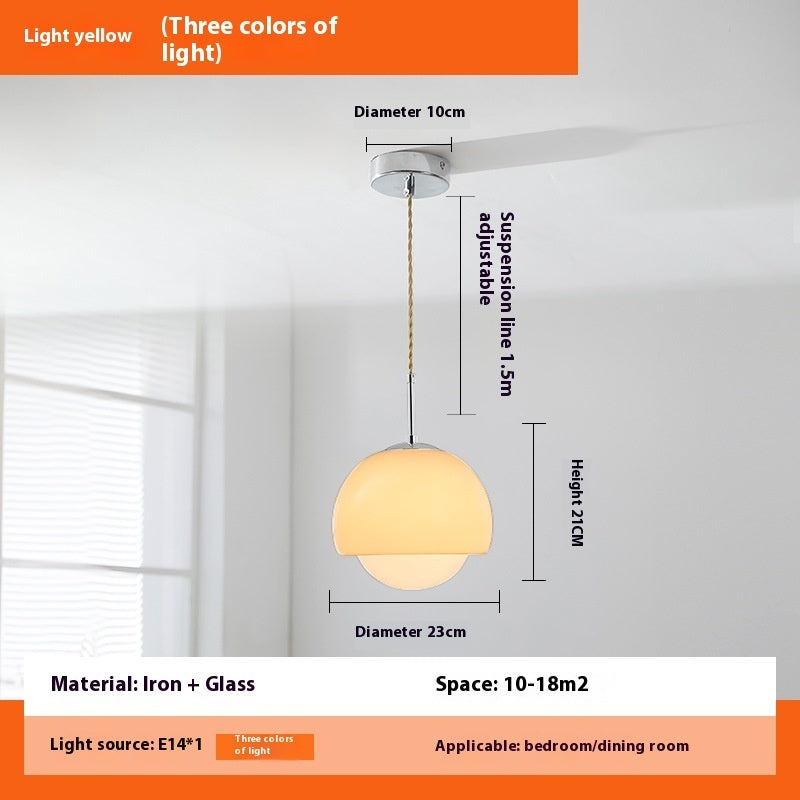 Lámpara Retro Cosmia Colgante | Space Age Naranja & Cromo · Ámbarina